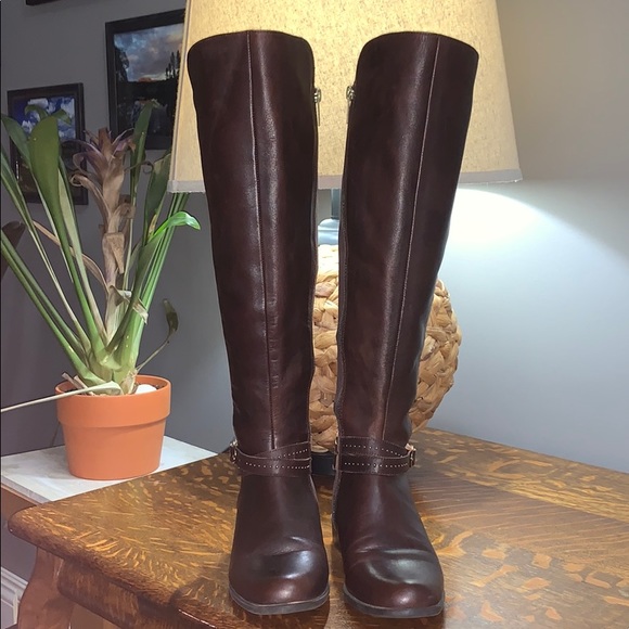 Bandolino brown Cassia boot leather and fabric - Picture 2 of 5